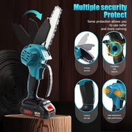 MANSOON 6 inch Cordless Chainsaw with 588VF Rechargeable Battery Wood Cutting Branch Saw Wood Prunin