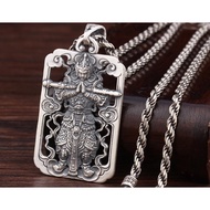 Wedha Bodhisattva Buddha Statue Pendant Male 999 Sterling Silver Necklace Retro Domineering Trendy P