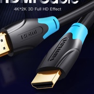 Hdmi VENTION Cable 2.0 UHD 4K ARC FLAT 2METER HIGH QUALITY - ROUND/BULAT