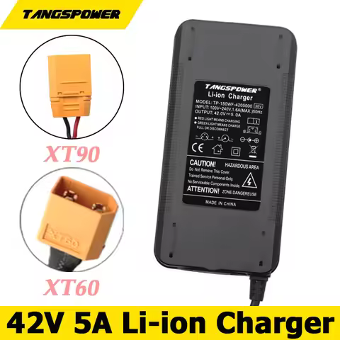 42V 5A Lithium Battery Charger For 36V 10S Li-ion Battery Pack Charger Connector XT60 XT90