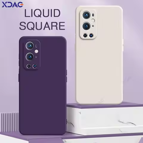 Candy Case for OnePlus 9 Pro 5G Original Square Liquid Silicone Cover One Plus OnePlus9 OnePlus9Pro 