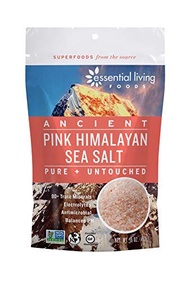 Essential Living Foods Pink Himalayan Sea Salt - Vegan, Non-GMO, Gluten-Free, Kosher - 16oz Resealable Bag