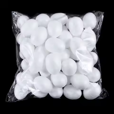 20PCS 3.5-9cm White Foam Egg for Home Easter Party Decoration DIY Craft Eggs Holiday Decor Making Ha