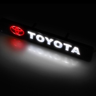 【 ร้อนแรง 】1PCS โลโก้รถกระจังหน้าหม้อน้ำไฟตกแต่งแอลอีดีสำหรับ Toyota โคโรลายาริส Rav4อเวนซิสออริส Ca