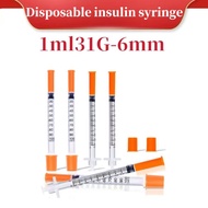 1ml31G-6mm disposable insulin syringe pet feeder liquid measurement dispenser refueling and ink