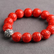 天然原礦硃砂精品紅砂富甲天下 富甲一方手鏈硃砂含量95%以上15mm