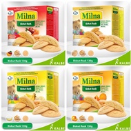 😋 (HALAL) MILNA BISKUT RUSK 130G (BABY BISCUIT)(PERISA ASLI, PISANG, OREN, MIX FRUITS)👍
