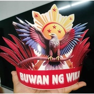 BUWAN NG WIKA HEAD DRESS 3D DESIGN WITH GLITERY EFFECT