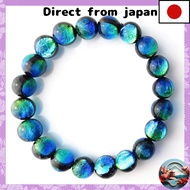Gold Stone Kerama Marine Firefly Glass Bracelet 10mm - Okinawa Kerama Islands - Inner Diameter Appro