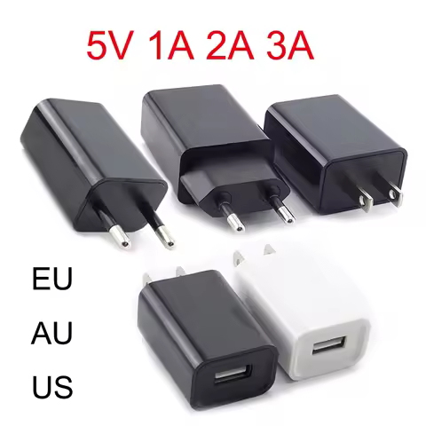 5V 1/2/3A Travel USB Adapter Phone Charger Power Supply Adapter Wall Desktop Charging Power Bank EU/
