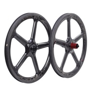 SILVEROCK Carbon Five Spokes Wheels 20in 1 1/8" 451 406 Caliper Brake Rim V Brakes Clincher Compatib