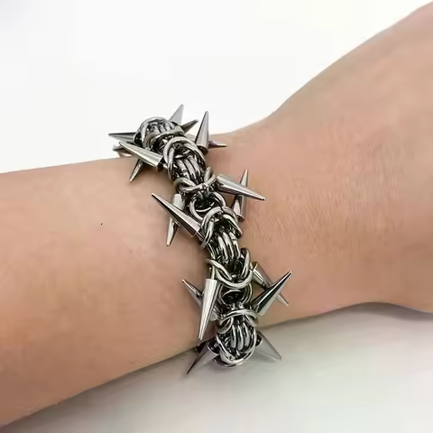 Punk Grunge Rock Rivet Bracelet Cool Niche Bracelet Goth Charm Jewelry Hip Hop Accessories