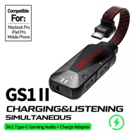 ใหม่ PLEXTONE GS1 Type-C PD.QC Fast Charge สาม-ใน-หนึ่งเกมโทรศัพท์การ์ดเสียง Hi-Res-เสียงระดับคุณภาพชาร์จอะแดปเตอร์