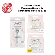 Gillette Venus For Pubic Hair & Skin Women's Razor Assorted (Handle+2 Blade Refills) / Cartridges Re