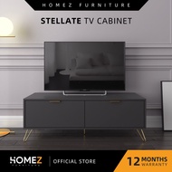 Homez Stellate Series 4Ft Tv Cabinet Tv Console Rak Tv Kabinet Tv Almari Tv Metal Leg - 1200-DGY