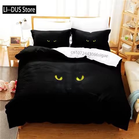 Cute Cat Bedding Set Duvet Cover Set 3d Bedding Digital Printing Queen Size Bedding Set Fashion Desi