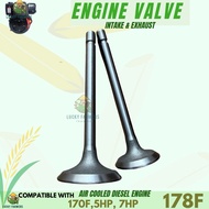 Engine Valve Intake and Exhaust 178F, 170F, 5HP, 7HP AIR Cooled Diesel Engine
