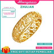 [BG5005] Gelang Tangan TEMBUS ZHULIAN Gold Plated Bangle Jewellery Emas Saduran Barang Kemas gelang 