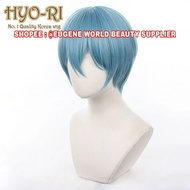 READY STOCK STYLED - WIG HAIR WIG FOR MEN, SHORT STRAIGHT BLUEbiru WIG COSPLAY ANIME BLUE LOCK ANIME