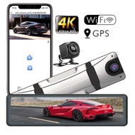 Streaming Media Driving Recorder HD 4K Rearview Mirror Front Dual 3 7cm Reflection Video W i F Inter