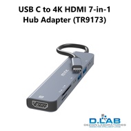 D.LAB USB C To 4K HDMI 7-In-1 Hub Adapter (TR9173)