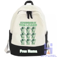 TOM LIZARD HOPPERS DISNEY CARTOON HOPPERS CHARACTER CHILDREN'S BACKPACK FREE NAME