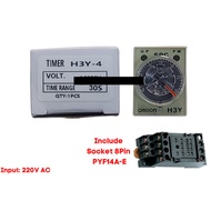 Timer H3Y-4 H3Y 4 220V AC 220VAC 30S + Base Socket