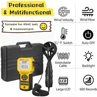 Digital Anemometer Wind Speed/Temperature/Air Flow Meter with Backlight, Data Storage 300 Records Po