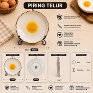 (CUTE EGG-MODEL AESTHETIC CAKE PLATE) CUTE AESTHETIC EGG-MODEL CERAMIC PLATE CAKE PLATE DESSERT PLAT