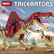 Dinosaur Building Blocks Lego Jurassic Park Tyrannosaurus Velociraptor Simulation Animal Build/可乐10.