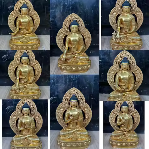A set 8PCS Rare Buddha statues Eight Buddhas of pharmacists The 8 Medicine Buddhas Senior temple Bud