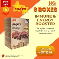 (HQ Company) {STAR BUY} - Lingzhi Cracked Spores Powder Capsules [1 Gift Pack of 6 Boxes]
