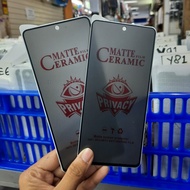 LAYAR SAMSUNG A33 5G A53 5G A73 5G ANTI-SCRATCH CERAMIC SPY PRIVACY DARK BLACK BLACK PLASTIC LIST NO