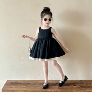 COD 2026 Girls Temperament Hepburn Style Small Dress 2025 Summer New Style Little Girl Western Style