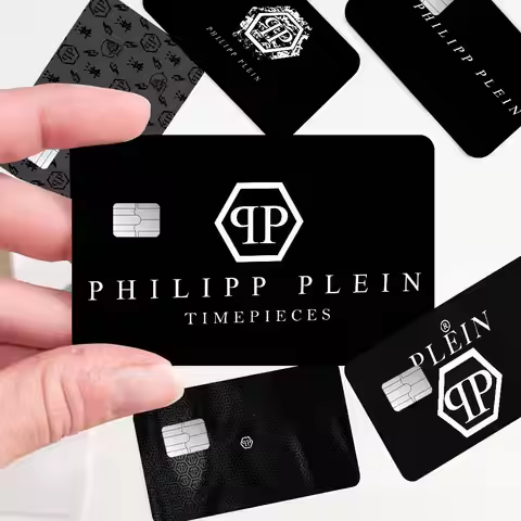 Dark Handsome Style P-Philipp Plein-Fashionable Cartoon Skin Stickers Film Tape Case for Big Credit 