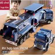 Alloy RV Trailer Toy Truck - Detachable & Realistic Camper Van Model for Kids  BT166