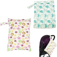 Pack of 2 Wetbag Nursery Terylene Fibres Wet Bag, Waterproof Wet Bag Large, Wet Bag Nursery with Zip