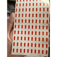 Product error sticker arrow - product marking