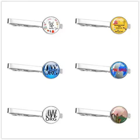 Hot Selling Personalized JW.org The Best Life Ever Tie Clip JW.ORG Tie Clip Glass Dome Handmade Jewe