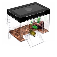 Adjustable Turtle Basking Platform 7.9x5.5x5.5Acrylic Turtle Topper for Baby Turtle for Semi Aquatic