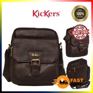 KICKERS ORIGINAL COW LEATHER SLING BAG CROSSBODY BEG LELAKI KULIT ORIGINAL LEMBU ASLI BEG SILANG BRA