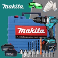 ตกแต่งบ้านตรุษจีน MAKITA สว่านไฟฟ้ากระแทก แบต2ก้อน สว่านแบตเตอรี่ สว่านไร้สาย 68V 3ระบบ สว่าน3ระบบ ส