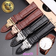 [Yifan Strap] Watch Strap Men Women Substitute Use Omega Butterfly Flying Speedmaster Series Watch Strap Black Brown First Layer Cowhide Strap