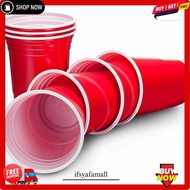 American 16Oz Plastic Red Party Cups (Beer Pong) - Disposable Ready to Ship