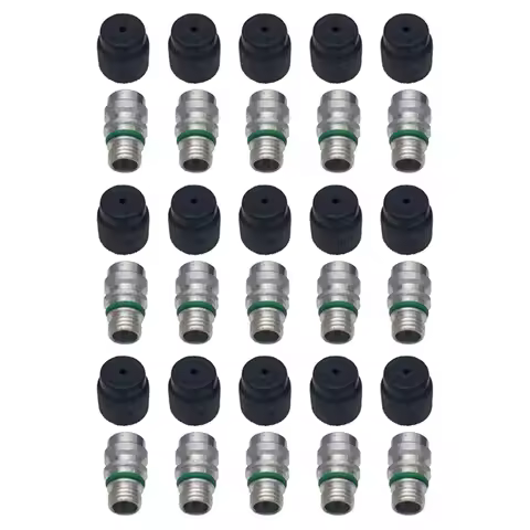 (15 Count) M12x1.5 Male High Side A/C Charge Port Valve Includes Caps For MT0105,800-955, 59946,GM 5