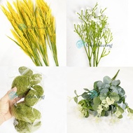 Fake Flowers decor Grass Decorative Marbles, Fake baby Flowers, Fake Rice Flowers, Fake Moss Stones, Apple Branches, Fake Flowers CNY