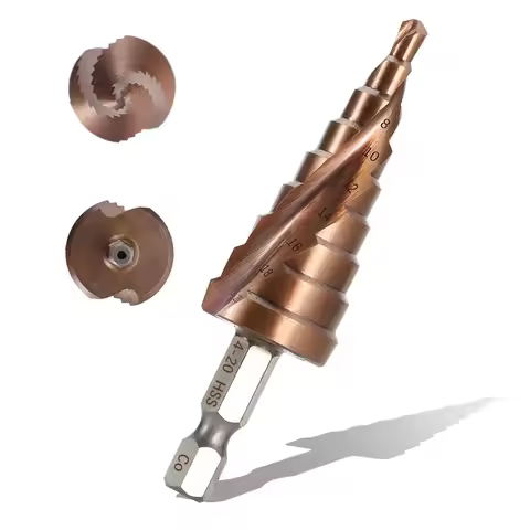 M35 (4-12mm 4-20mm 4-32mm ) HSS-Co Step Straight Groove Drill Bit Set Titanium Coated Wood Metal Hol