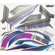 Y16 Y16ZR 155 ( 1 ) 2021 Body Cover Set Stripe Sticker - Silver / Blue / Yellow -