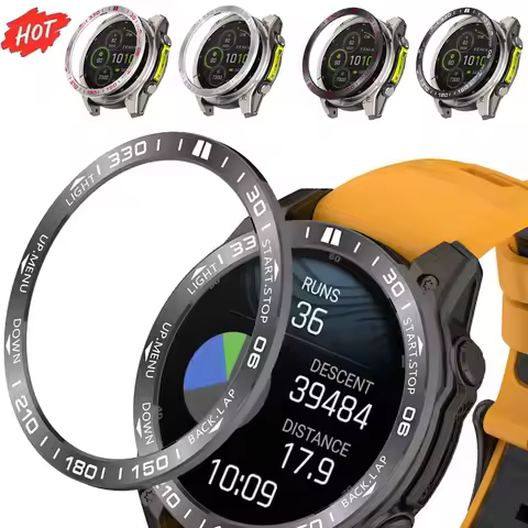 Stainless Steel Metal Bezel Ring For Garmin Fenix 8 51/47/43mm Time/Speed Scale Anti-Scratch Frame F