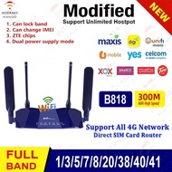 (Modified)B818 3/4G Wifi Router 300Mbps LTE WiFi Router 3G/4G Wireless CPE Router  With SIM Card Slo